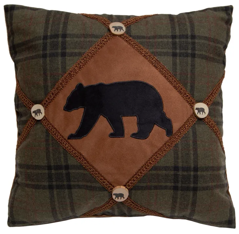 Bear and Buttons Pillow