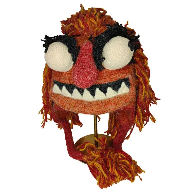 Hand Knit Monster Hat - Googly Eyes