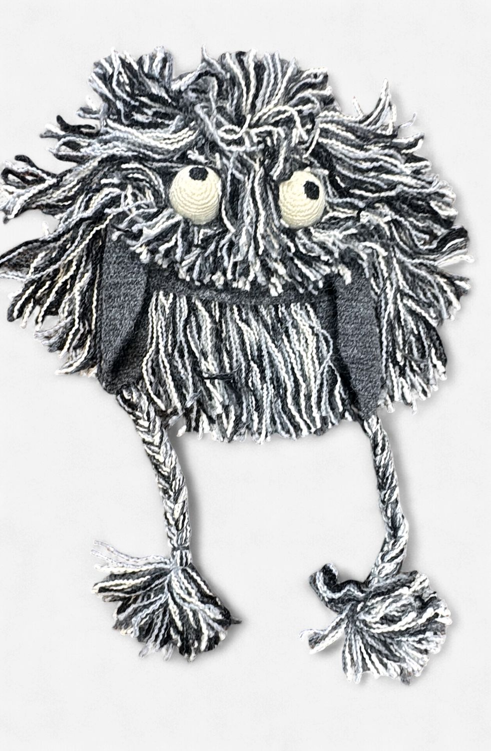 Hand Crocheted Hat with Googly Eyes - Funny Thing