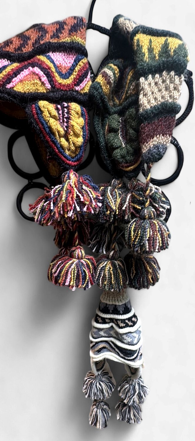 Crocheted Trapper Hat with Tassels - Choose from 3 Colors