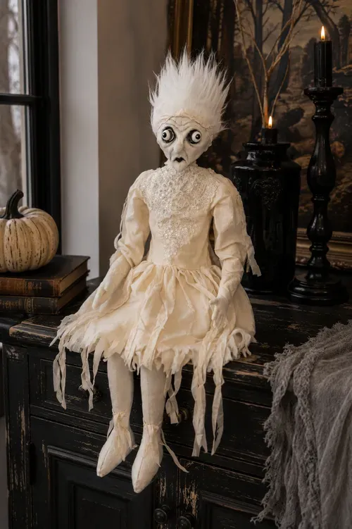 Folk Art Ghost Doll - Female