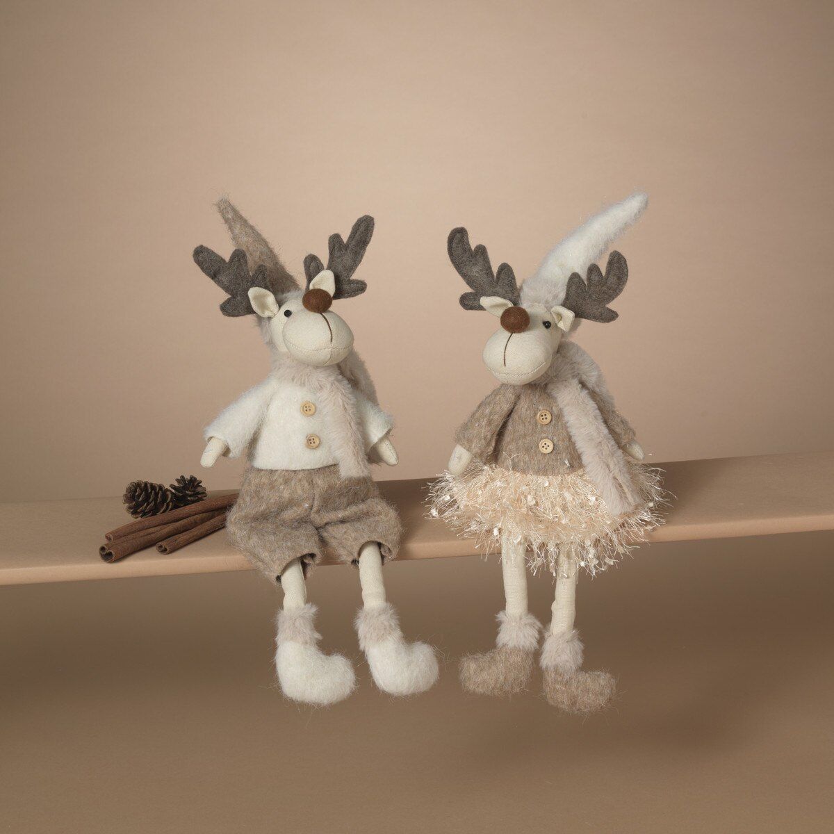 Mr. and Mrs. Moose Figurines