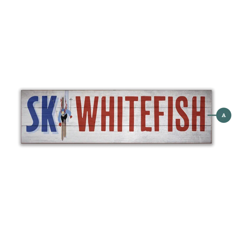Ski Whitefish Landmark Sign