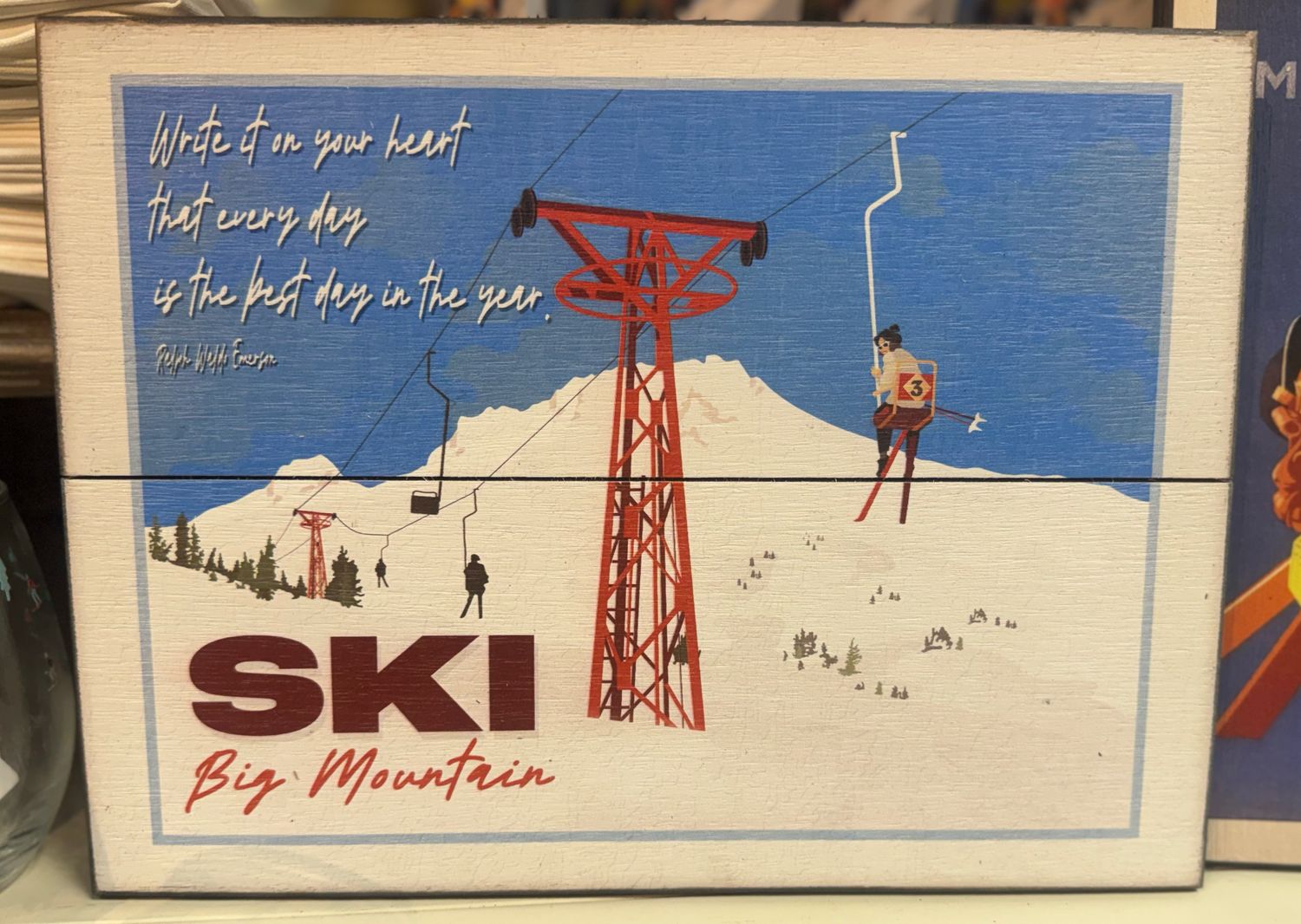 Best Day In The Year - Small Vintage Ski Sign - Blacktail