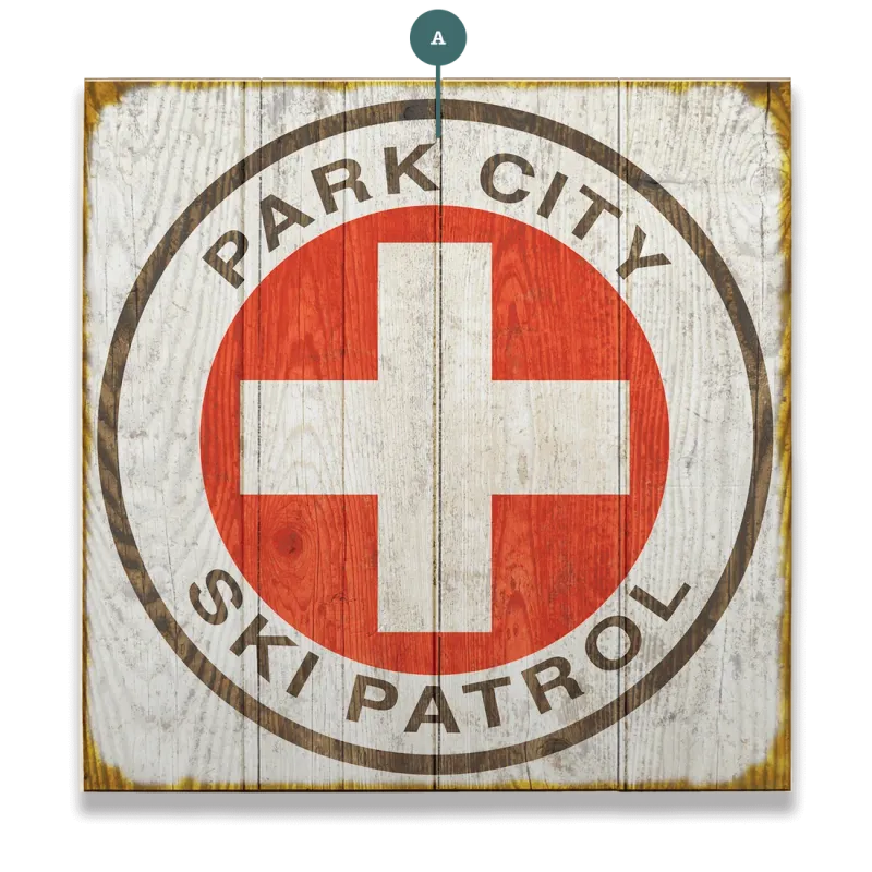 Vintage Ski Patrol- Wood Sign