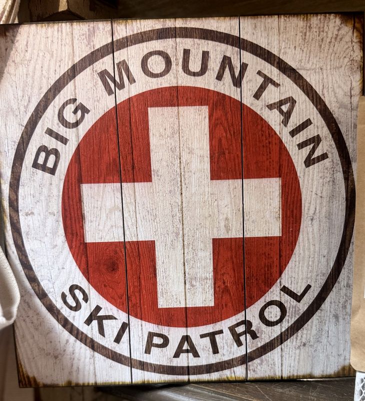 Vintage Big Mountain Ski Patrol - Small Wood Sign