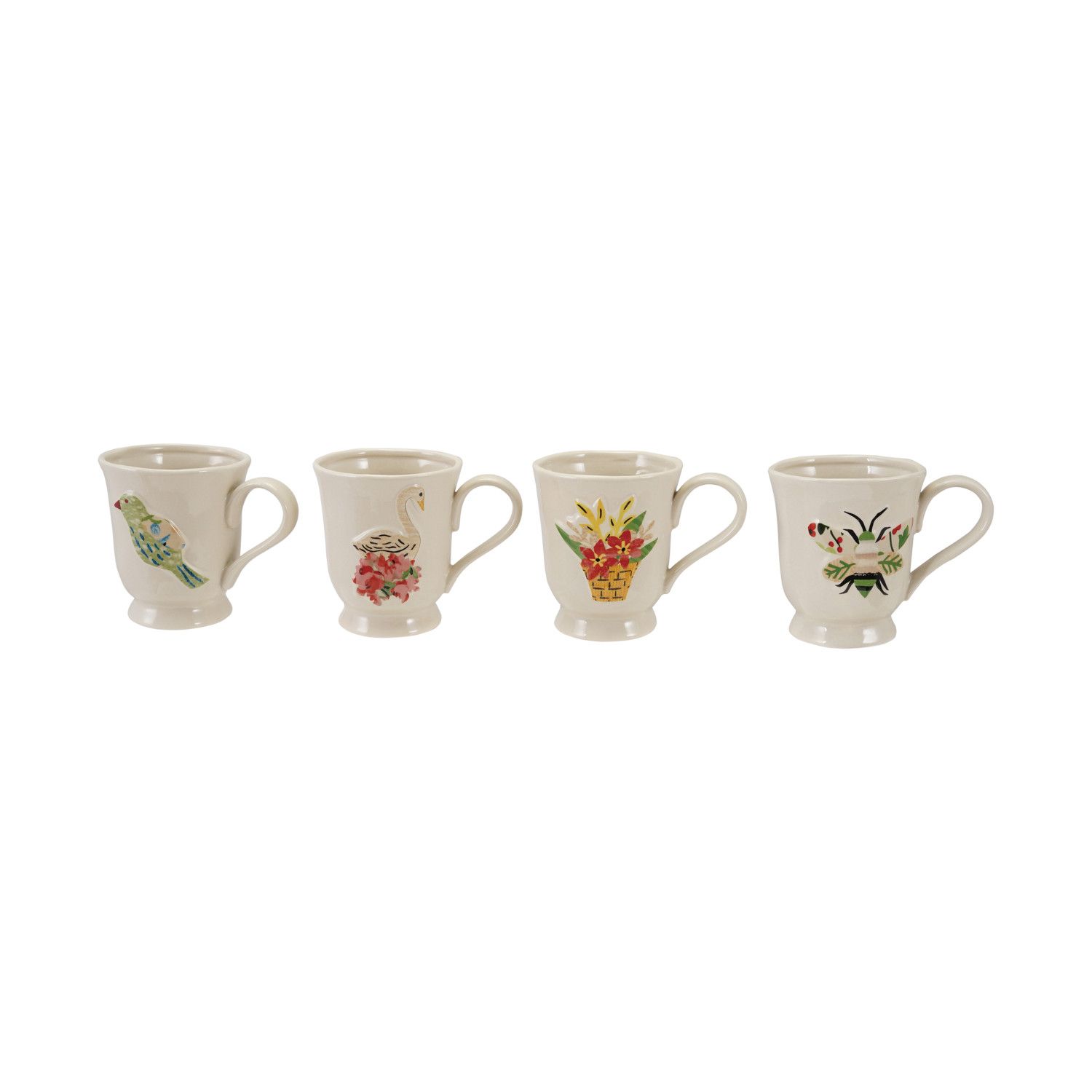 Holiday Stoneware Footed Mug