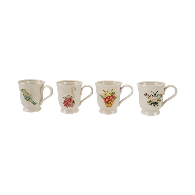 Holiday Stoneware Footed Mug