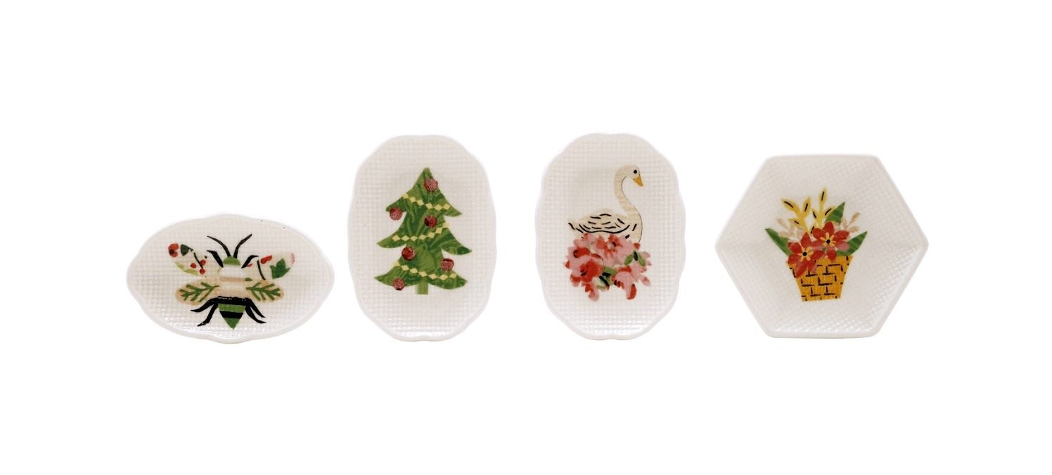 Tiny Holiday Dishes - Tidbit Plates