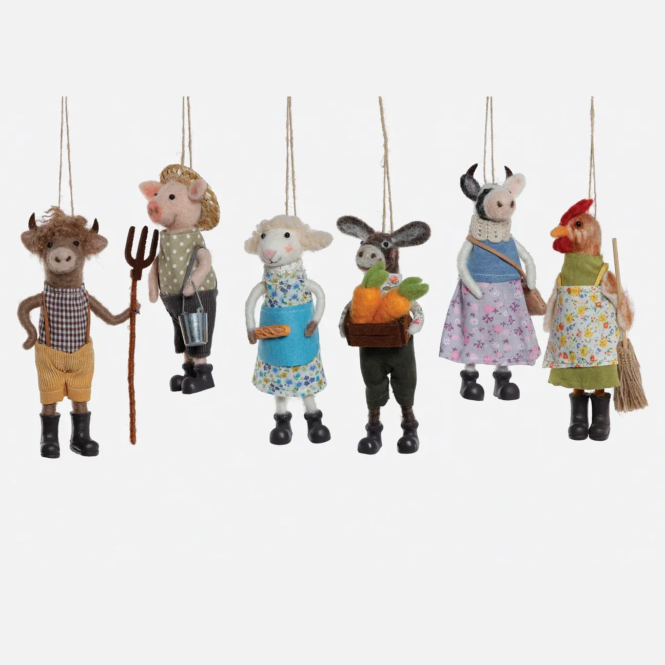 Felt Farm Animal - Barnyard Ornament