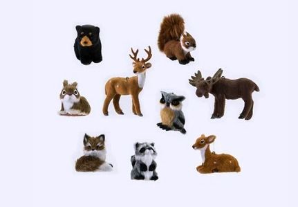 Fuzzy Woodland Animal - Ornament