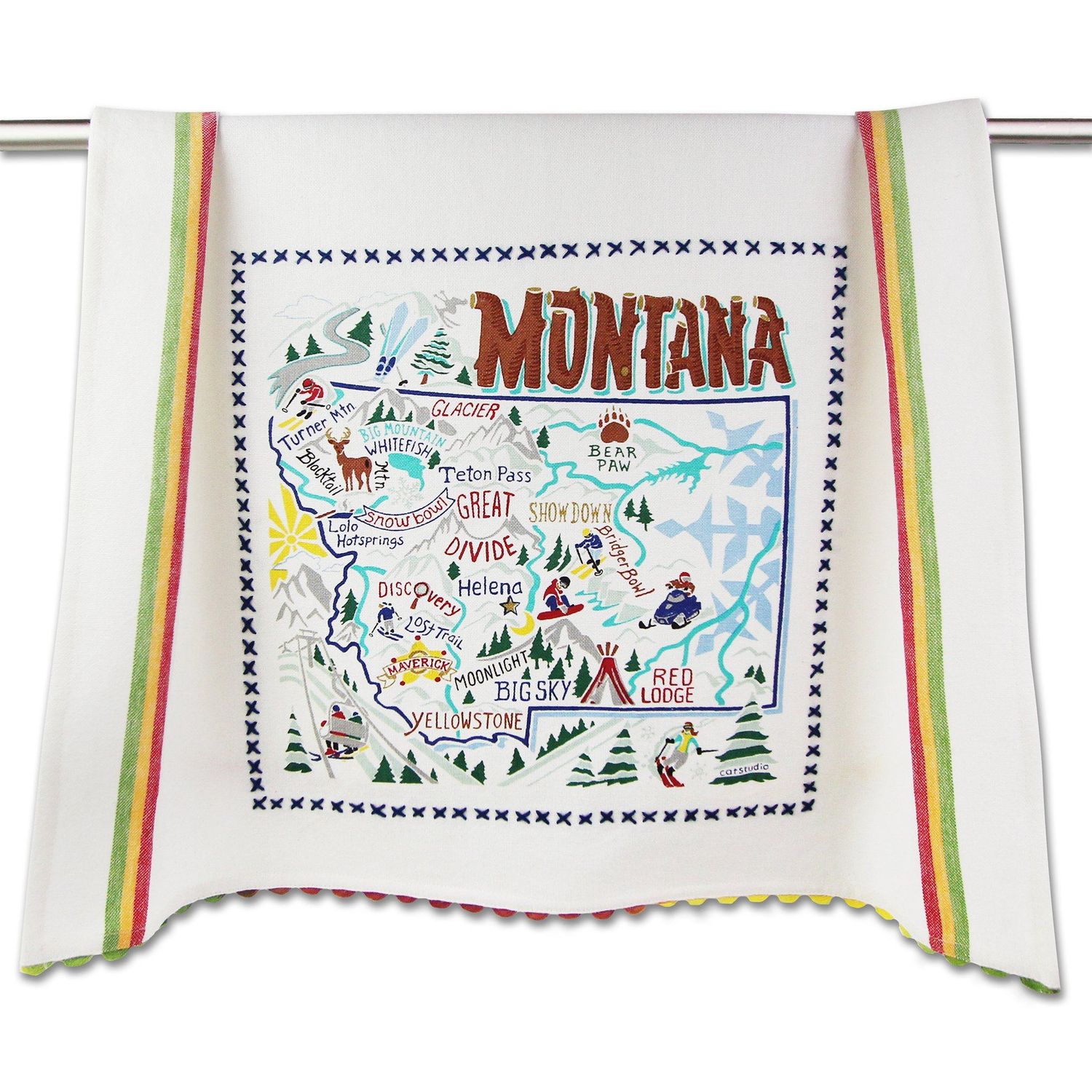 Ski Montana Dishtowel