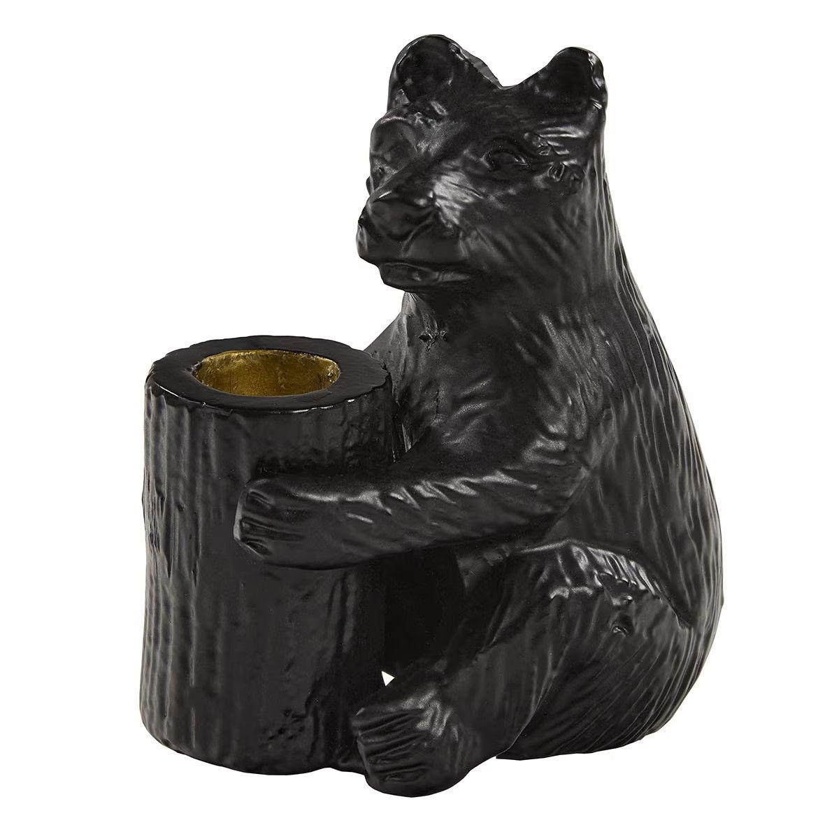 Black Bear Taper Candle Holder