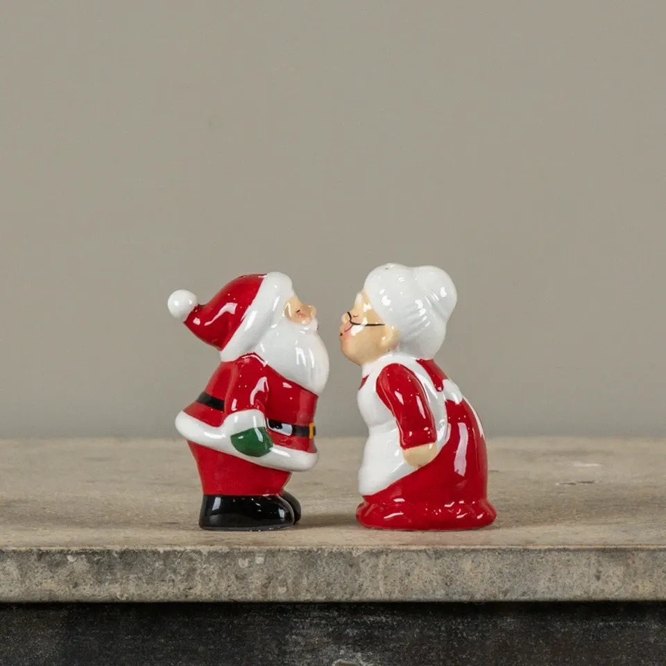 Kissing Claus Salt and Pepper Shakers