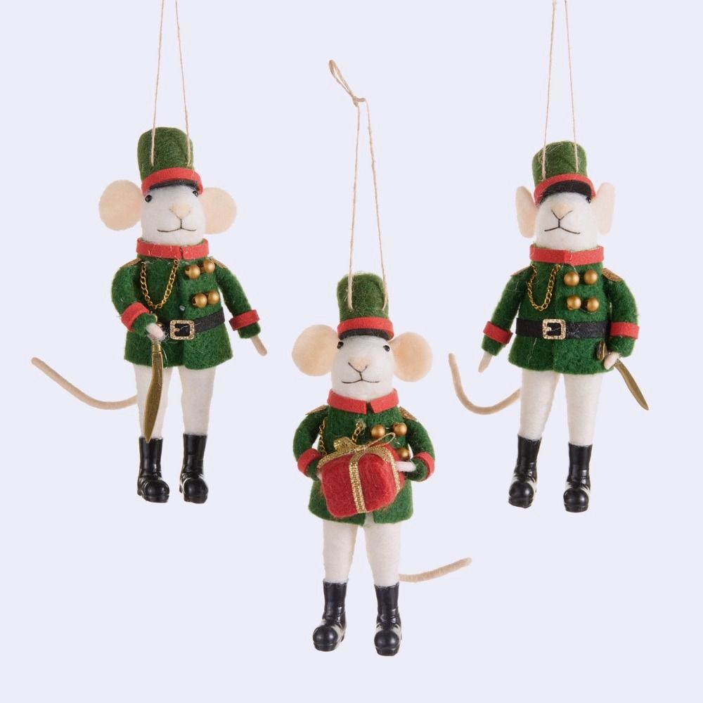 Nutcracker - Detailed Felt Mouse Ornament