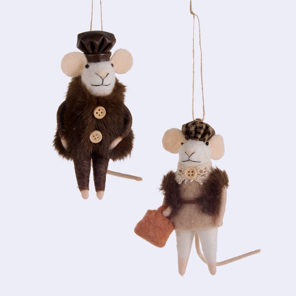 Slavic Felt Mouse Ornament