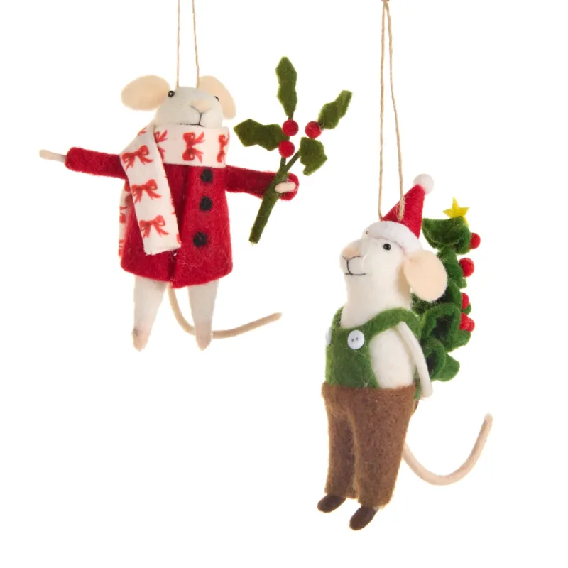 Red or Green Mouse Oranment