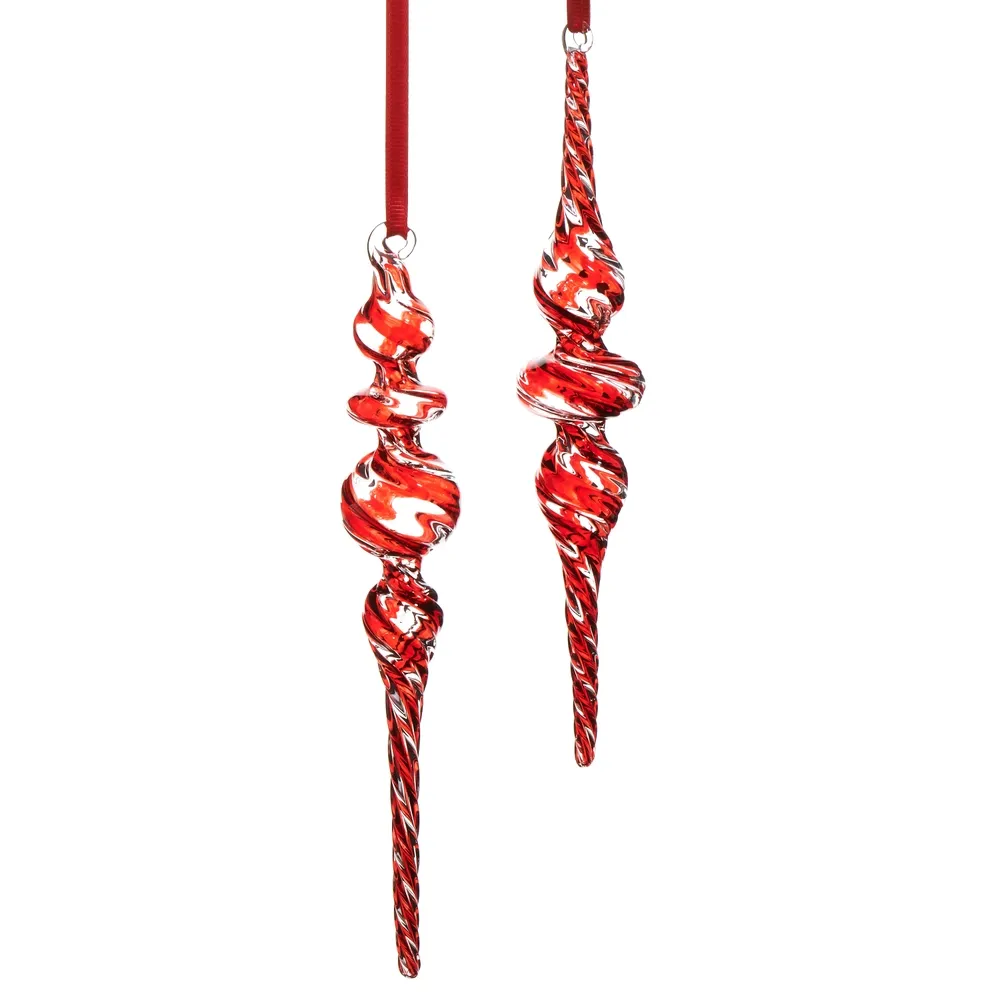 Peppermint Finial Ornament