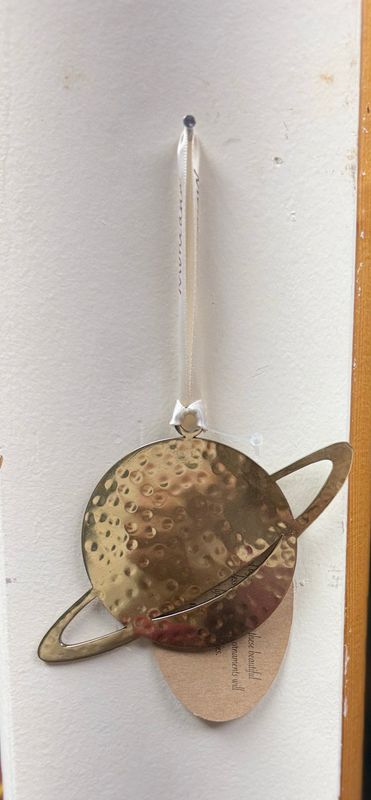 Brass Planet Saturn Ornament
