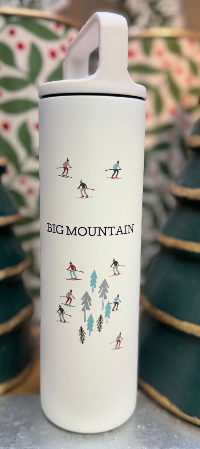 Ski Big Mountain Skier Water Bottle