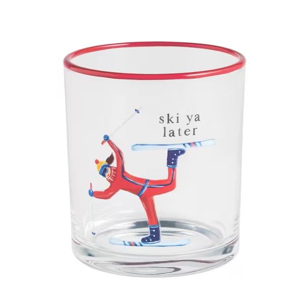 Ski Ya Later Low Ball Glass