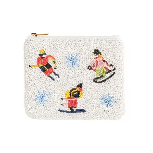 Ski Beaded Coin Purse