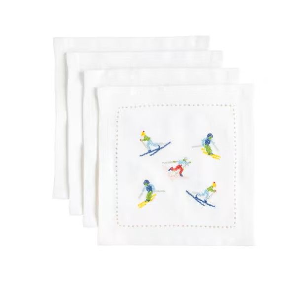 Skiers Cocktail Napkin