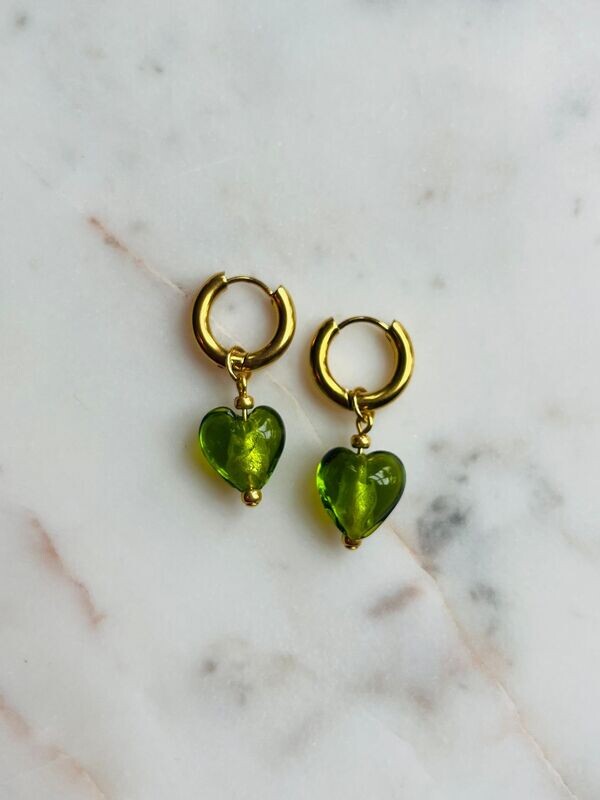 Oorbellen Hearts of Glass