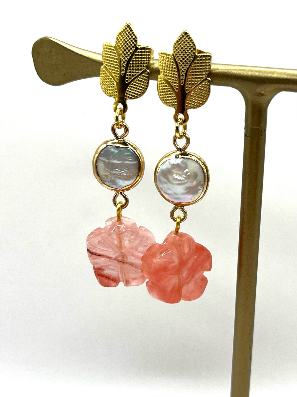 Oorbellen Pink Pearl
