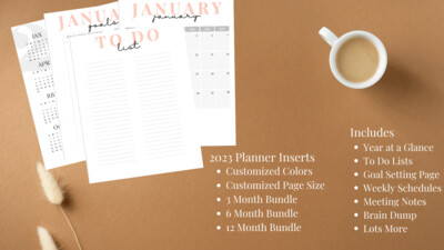 2023 Planner Inserts