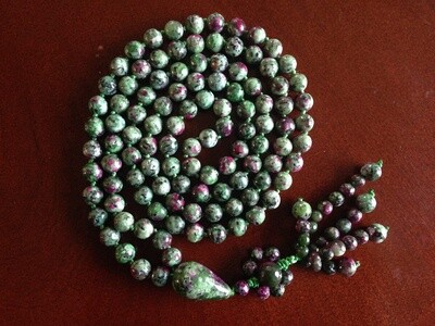Ruby Zoisite 6mm Mala