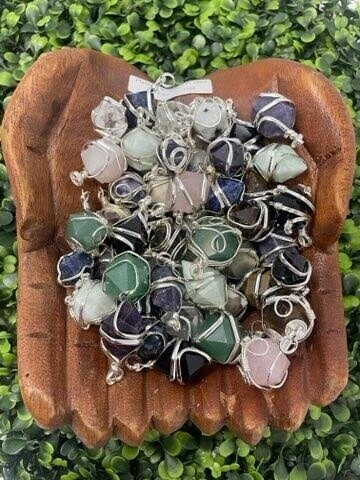 Platonic Wire Wrapped Crystal Necklace