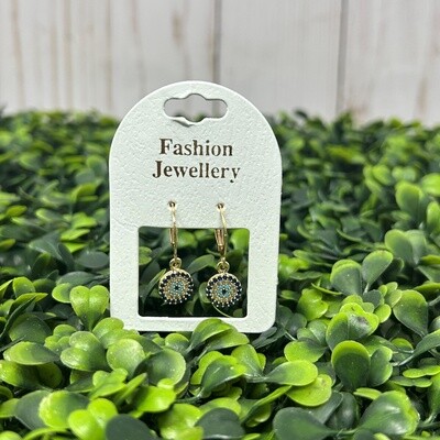 Evil Eye Mini Hoop Earrings