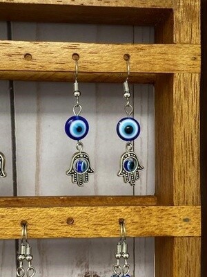 Evil Eye Hamsa Earrings