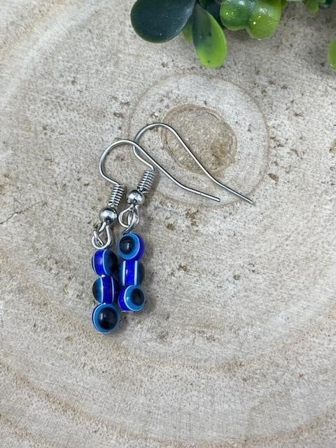 Evil Eye Triple Earrings