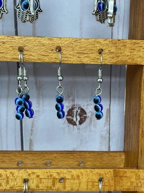 Evil Eye Triple Earrings