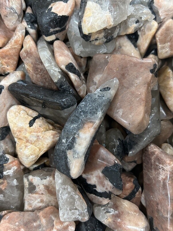 Feldspar Black Tourmaline Tumble