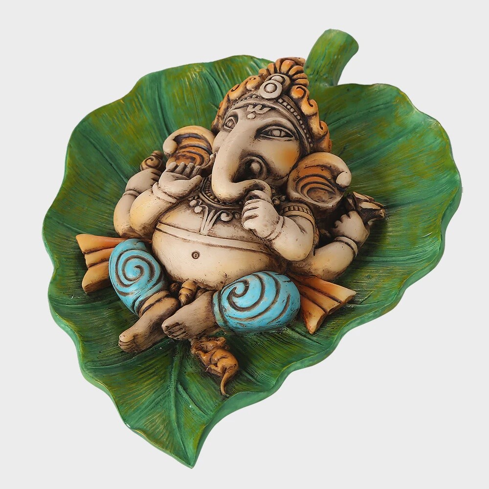 Ganesh on Peepal Leaf