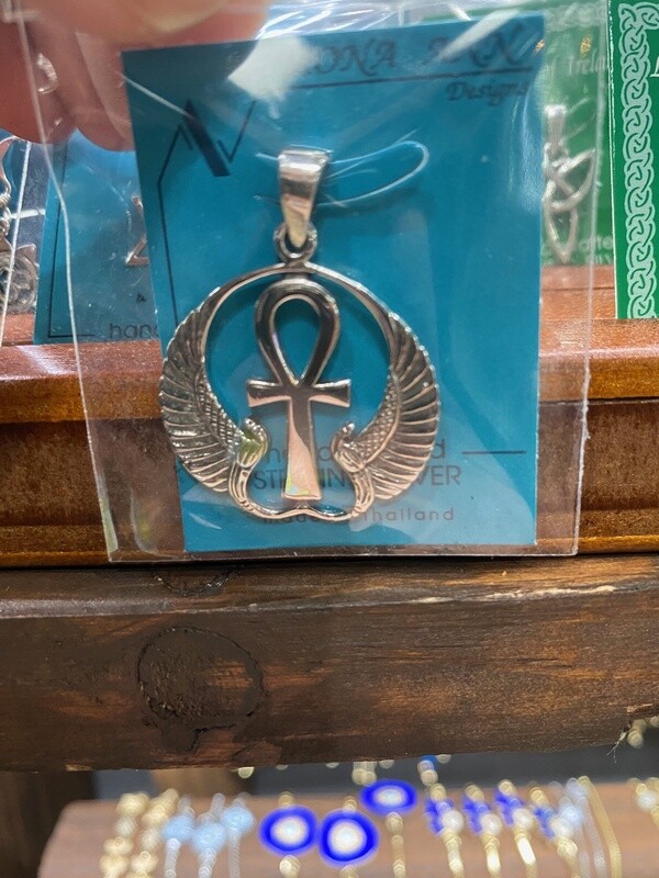 Ankh Wings SS Necklace
