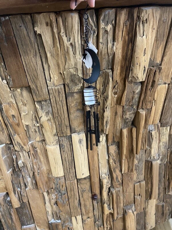 Black Crescent Moon Wind Chime