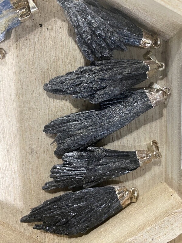 Black Kyanite Pendant