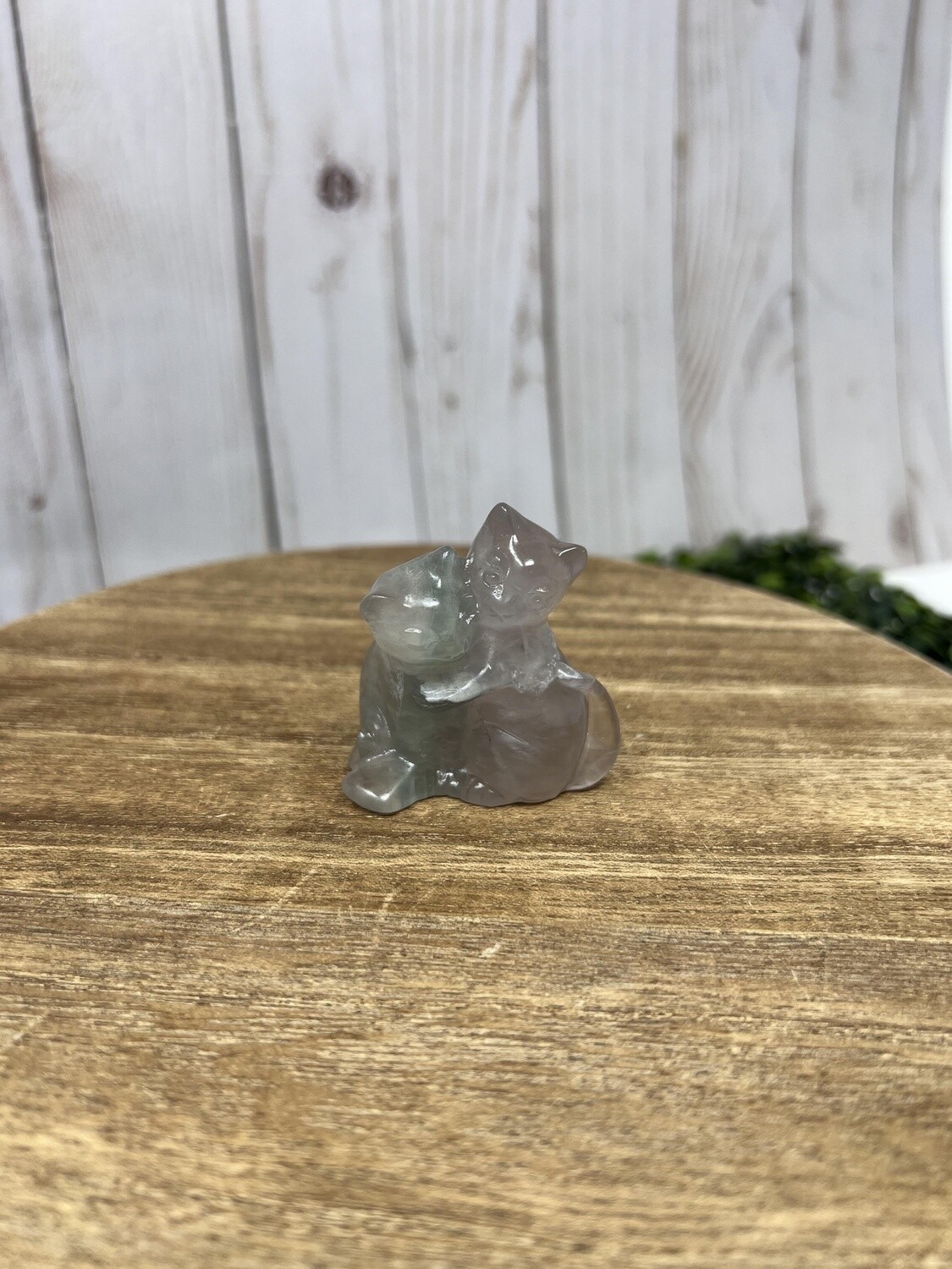 Crystal Cat Pair - Fluorite