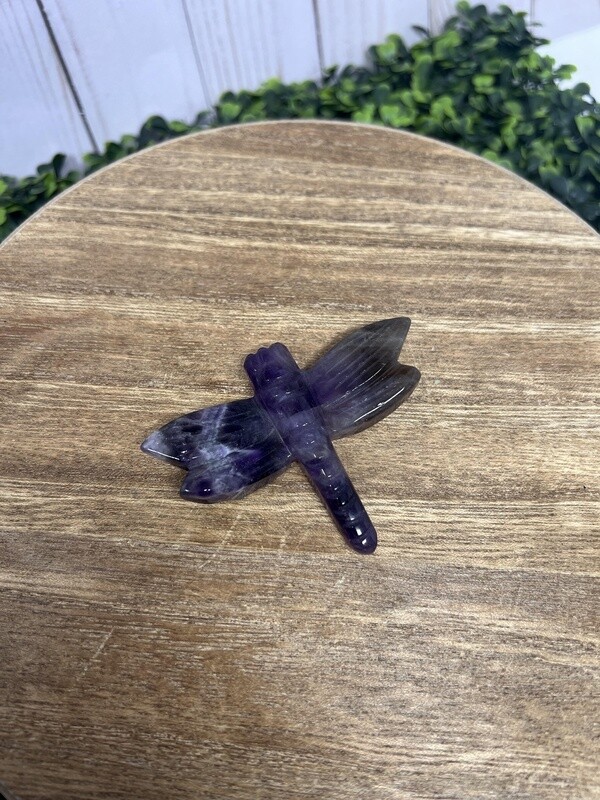 Crystal Dragonfly - Amethyst