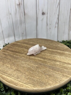 Crystal Dolphin - Rose Quartz