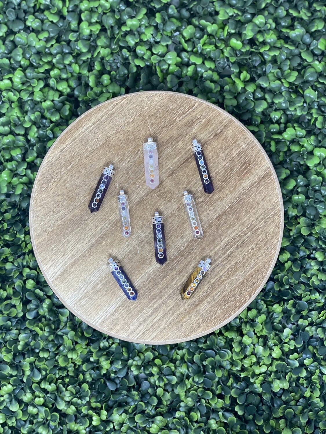 7 Chakra Crystal Point Pendant