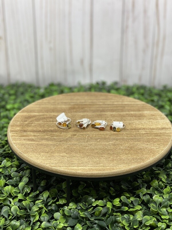 Amber Tricolor Ring