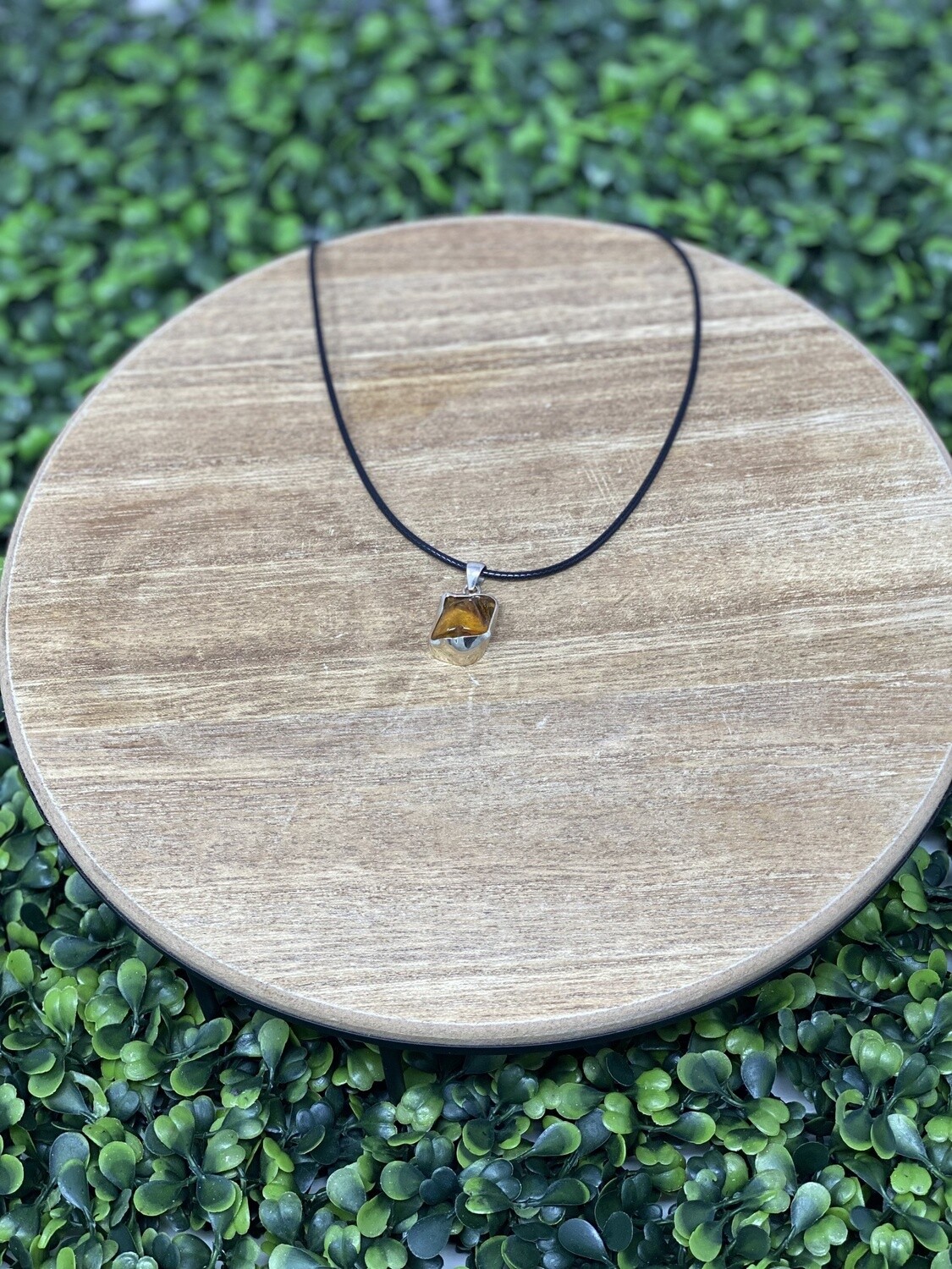 Amber Pendant Necklace