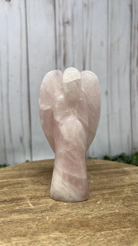 Angel Carving - Rose Quartz 5&quot;
