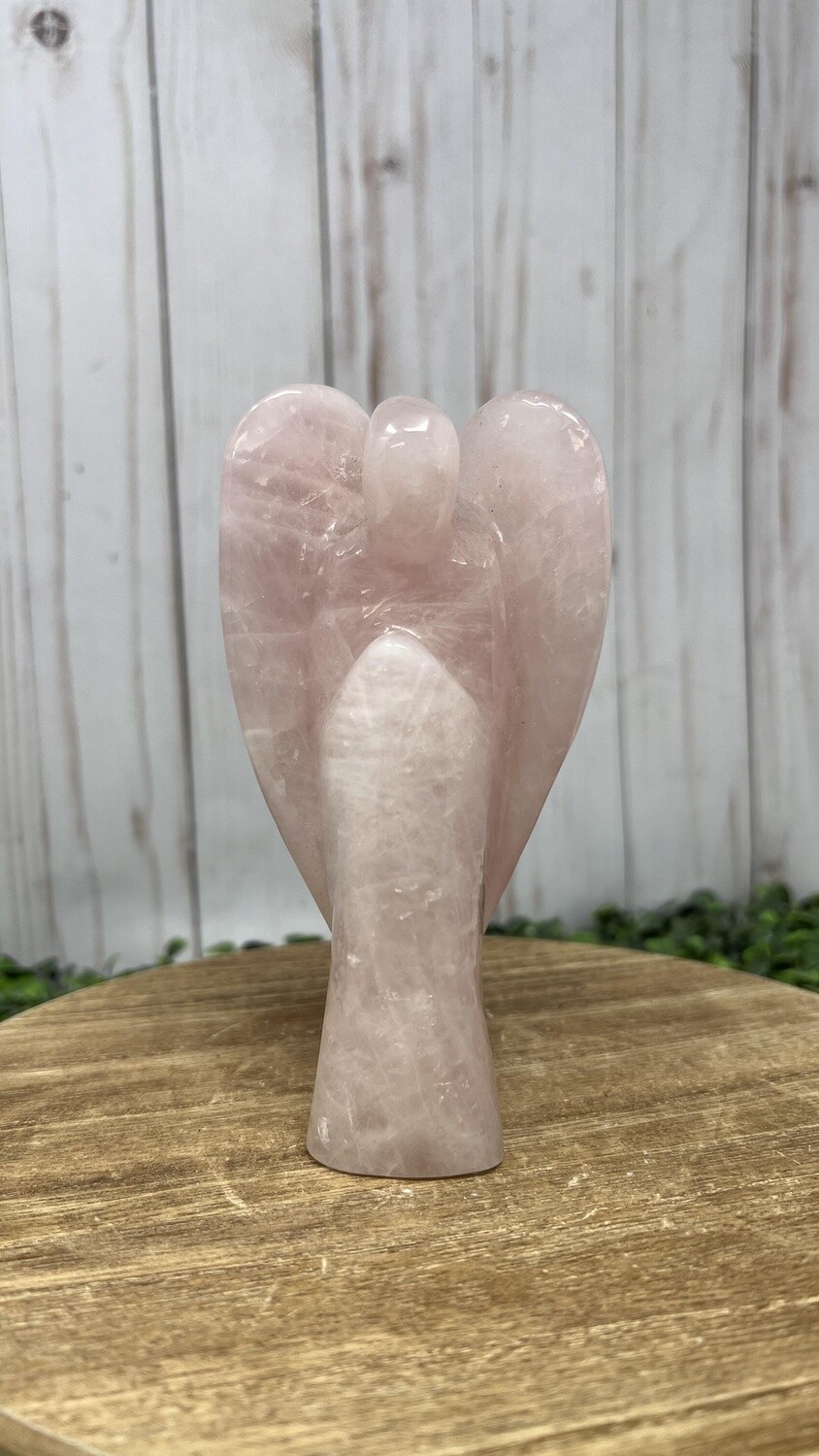 Angel Carving - Rose Quartz 6&quot;