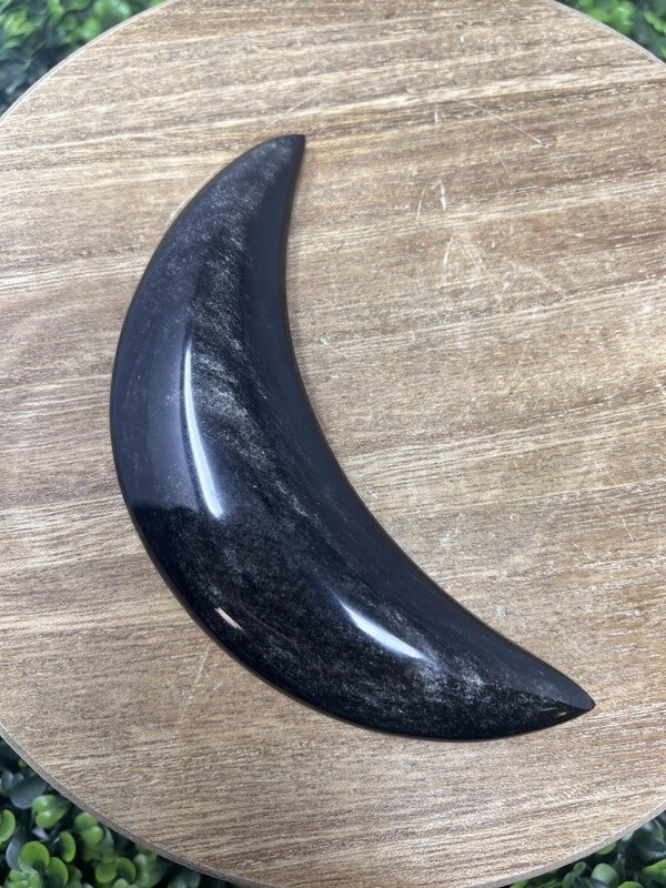 Black Sheen Obsidian Moon 6&quot;